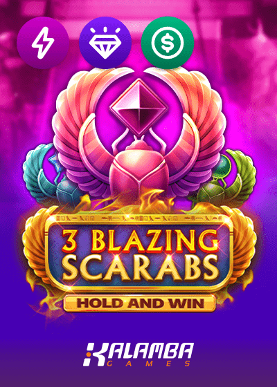 3 Blazing Scarabs Hold and Win