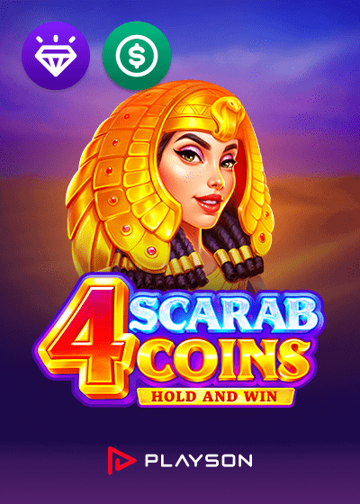 4 Scarab Coins Hold and Win