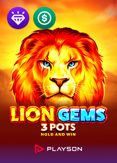 Lion Gems 3 Pots Hold and Win