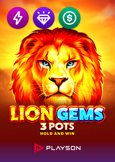 Lion Gems 3 Pots Hold and Win